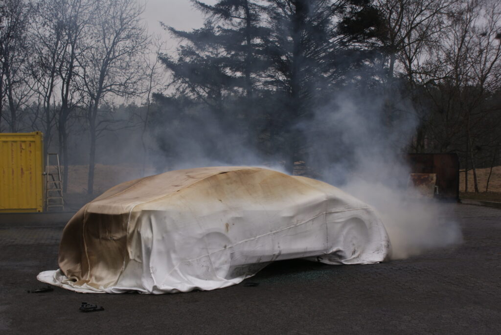 'Lithium battery fire in auto recycling'