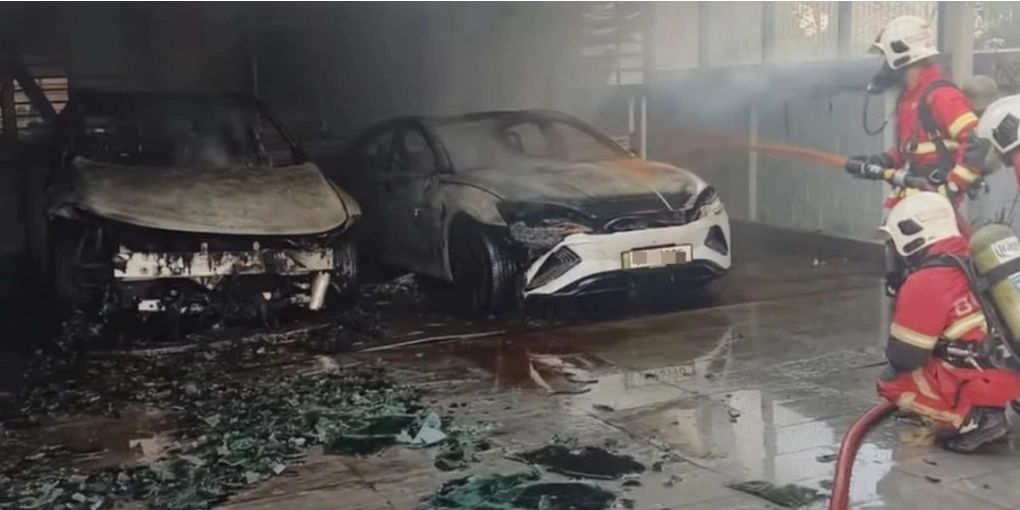 'Lithium battery fire in auto recycling'