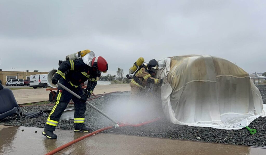 Underbody cooling electric verhicle fire