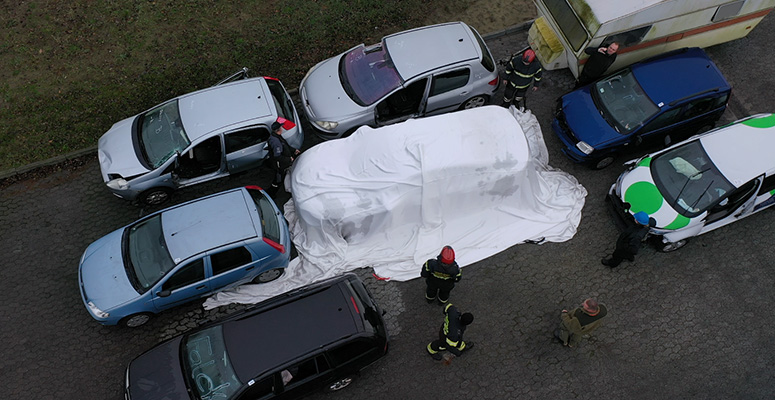 Manta ignífuga para coches