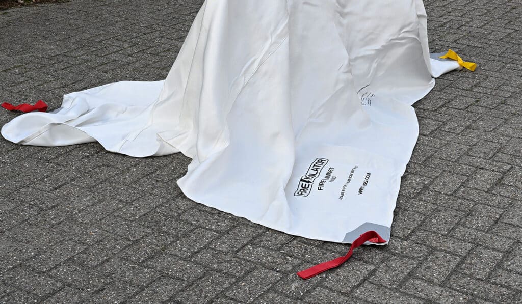 Branddekens voor opslag van lithiumbatterijen