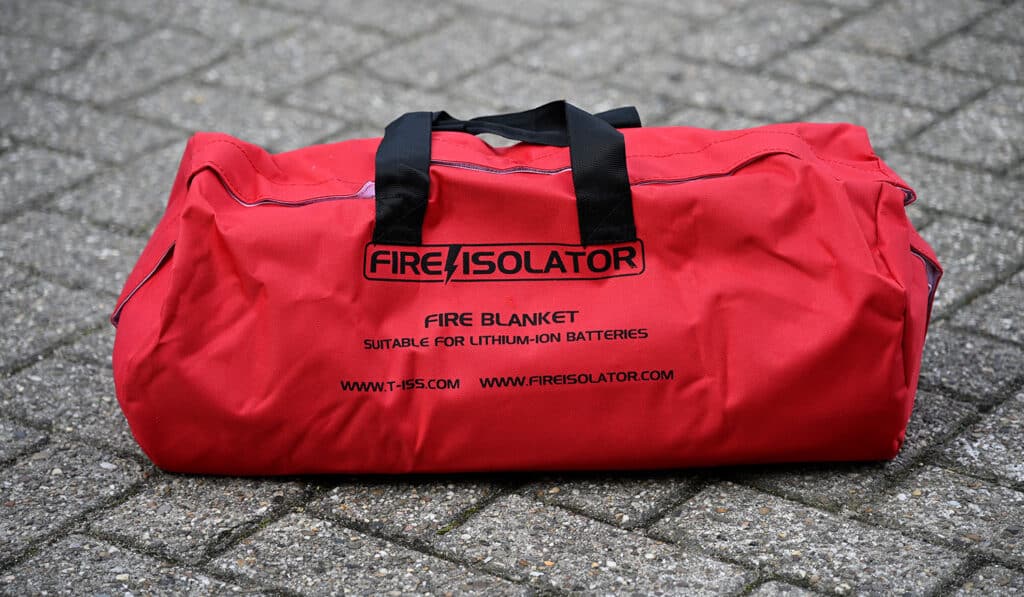 Branddekens voor opslag van lithiumbatterijen